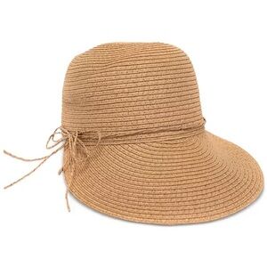 NWT Style & Co Women's Packable Paper Framer Elegant Tan Women's Sun Hat